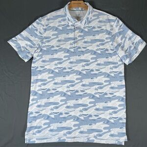 Vineyard Vines The Performance Polo Shirt Mens Medium Golf Course All Over Print